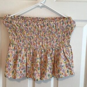 American Eagle Outfitters Floral Smocked Top